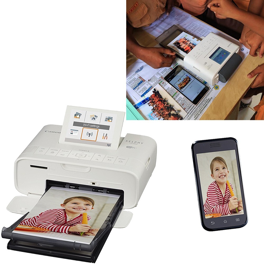 Canon SELPHY CP1300 WIFI Wireless Compact Photo Printer +Color Ink box+