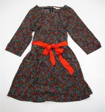 new HOT & DELICIOUS Womens Size L Floral 3/4 Sleeve Navy Blue Shirt Dress