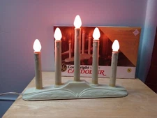 Vintage GE Cool Bright Window Drip Candles 5 Lights Candolier w/ Original Box