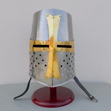 Templar Crusader Helmet-Knight Helmet-Medieval Helmet-Cosplay Costume