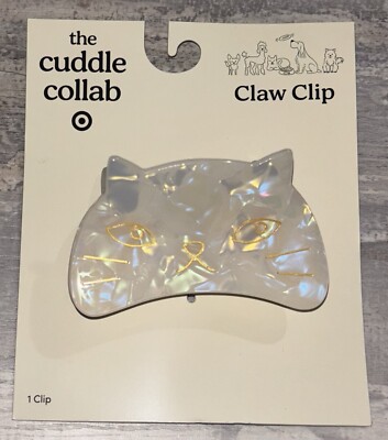 Target The Cuddle Collab Hair Claw Clip - Cat/Ivory/Iridescent/Gold - NEW