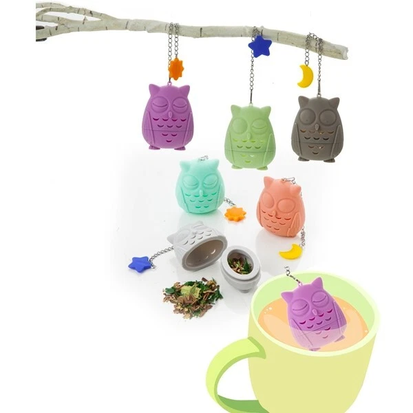 Filtro Infusore Tisane Thè Caldo Tazza Camomilla Infusi GUFO Gufetto Brandani, fotografia 4 di 9