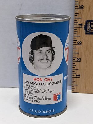 RC Cola Ron Cey Los Angeles Dodgers Baseball Collector Soda Can Vintage