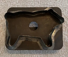 Primitive Antique Tin Cookie Cutter PIG Handmade Strap Back Cookie Cutter Piggy