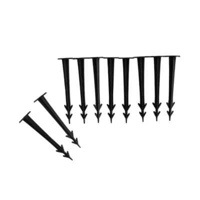 BONI-SHOP® 10 x Erdnagel Kunststoff Heringe Netznagel Bodenanker für Teichnetze Vlies