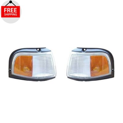 New Front Side Marker Lamp Assembly Pair Fits 1987-1996 Oldsmobile Cutlass Ciera