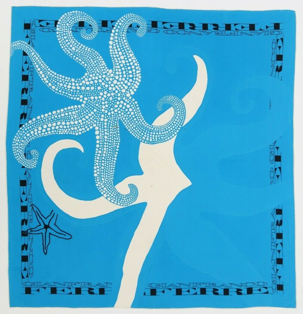 Authentic Scarf "Gianfranco Ferre " / Authentic "… - image 1