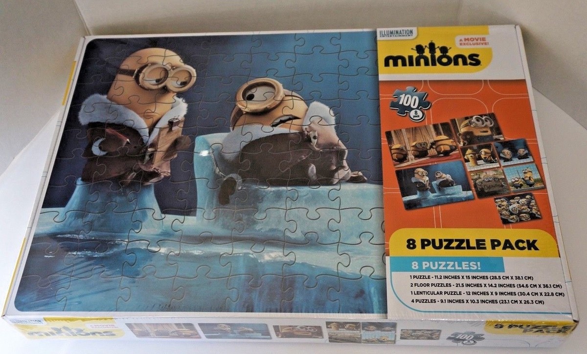 ミニオン8点セット MINIONS 8 (100 Piece) Puzzle Pack Set Lenticular Floor Brand NEW
