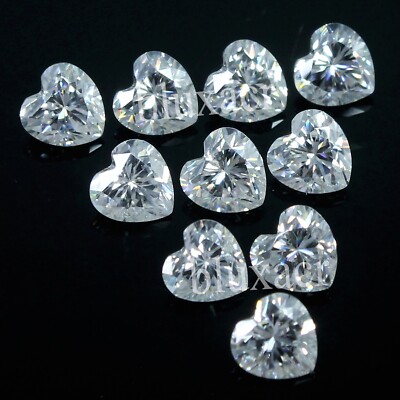 10 Pcs Natural DE Color VVS1 White 4.50 MM Heart Excellent Cut Diamond Lot Bx01
