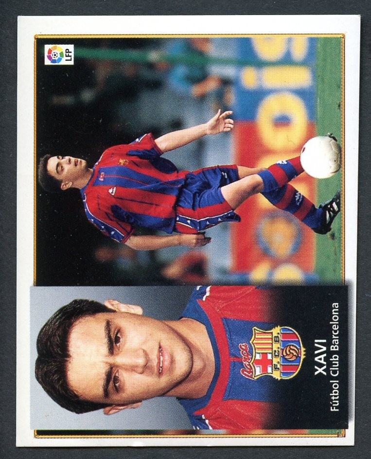バルセロナ シャビ FC Barcelona Xavi 1998 XAVI ROOKIE STICKER FC BARCELONA PANINI LA LIGA ESTE Rookie