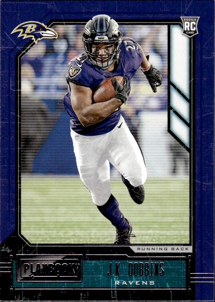 2020 Panini Playbook - J.K. Dobbins #113 Rookie Card Baltimore Ravens