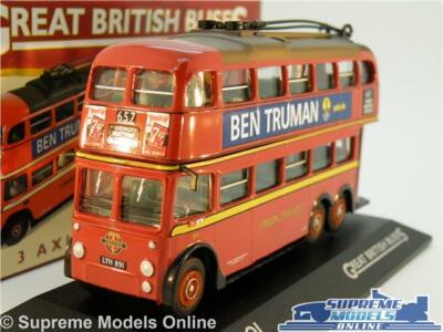 LONDON TROLLEY BUS 3 AXLE QI LONDON TRANSPORT MODEL 1:76 SIZE