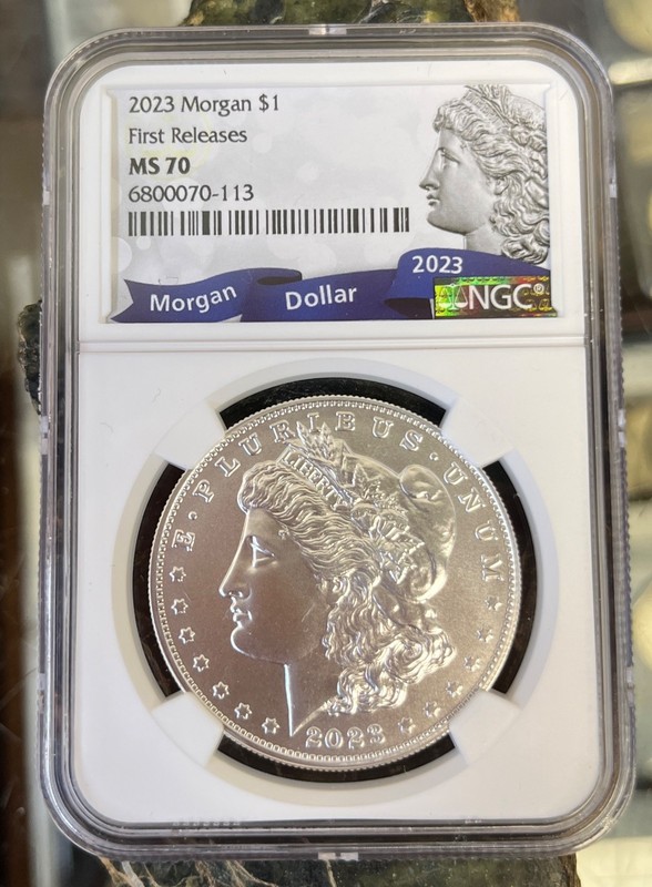 2023 Morgan Silver Dollar First Releases NGC MS70 1 oz .999 Fine Silver Coin