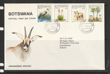 Botswana 1973 Gatunki zagrożone FDC Typ Adres, SG 541/4