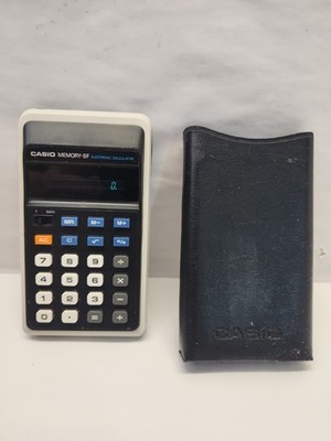 Vintage Casio Memory - 8F Electronic Calculator With Cover