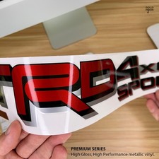 Trd 4x4 Sport Decals Tacoma Tundra 2005-2023 Metallic Bedside Vinyl Set Of 2