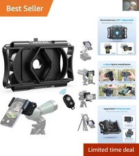 Compact Telescope Phone Adapter with Bluetooth Shutter for Outdoor Enthusiasts