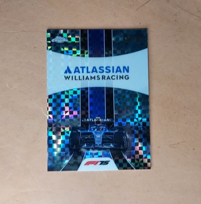 2025 F1 Topps Chrome Williams Team Logo #182 Atlassian Blue Checker /150 SP