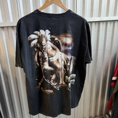 Pasion Azteca Men's Black T-Shirt Size L Aztec Warrior