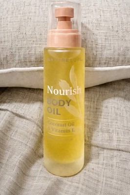 Nature Love Nourish Body Oil Coconut Vitamin E 177ml Hydrating Skin Care New