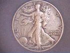 Various grade & Date Liberty Walking Halfs, Circ Ave Grade, .3617 Oz Silver