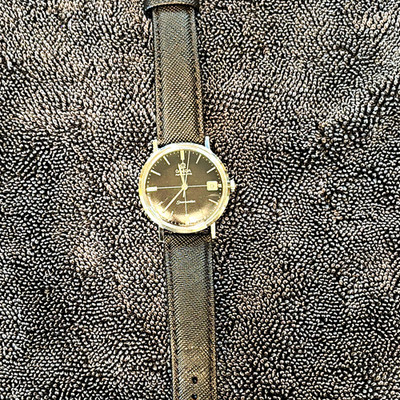 OMEGA Seamaster Automatic Date 34mm Black Dial Stainless Steel Vintage Watch