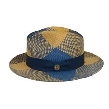Mens Bruno Capelo Genuine Straw Fedora Hat Cu...