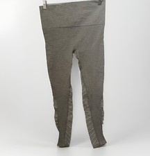 Blanqi Sport Support Hipster ContourLeggings Maternity Mid Rise Pull On Gray Lg