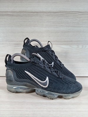 Nike Air Vapormax Flyknit Damen Sneaker schwarz Schnürschuhe Größe UK 3,5