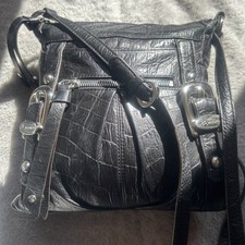 B Makowsky Purse  Black Leather Shoulder Bag ...