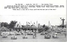San Antonio TX--The Tee Pee steak house; staff/customers/tepees; nice 1940s RPPC