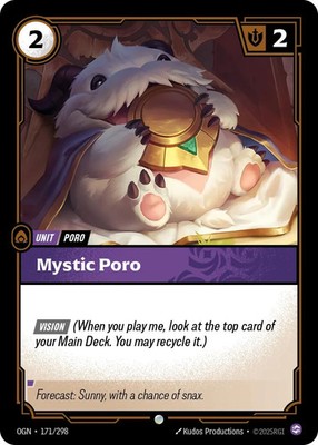 Riftbound: League of Legends - Karte Mystic Poro OGN 171/298 TCG Englisch