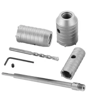 DASBET Concrete Hole Saw Kit Drill Hole Cutter Set with 30 40 50mm Hole Saw D...