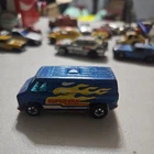 Vintage Hot Wheels Super Van 1974 Metallic Blue Super Van Black Bottom 40