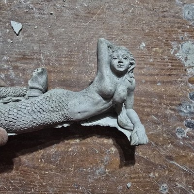 Hand Made Cement Mermaid Statue