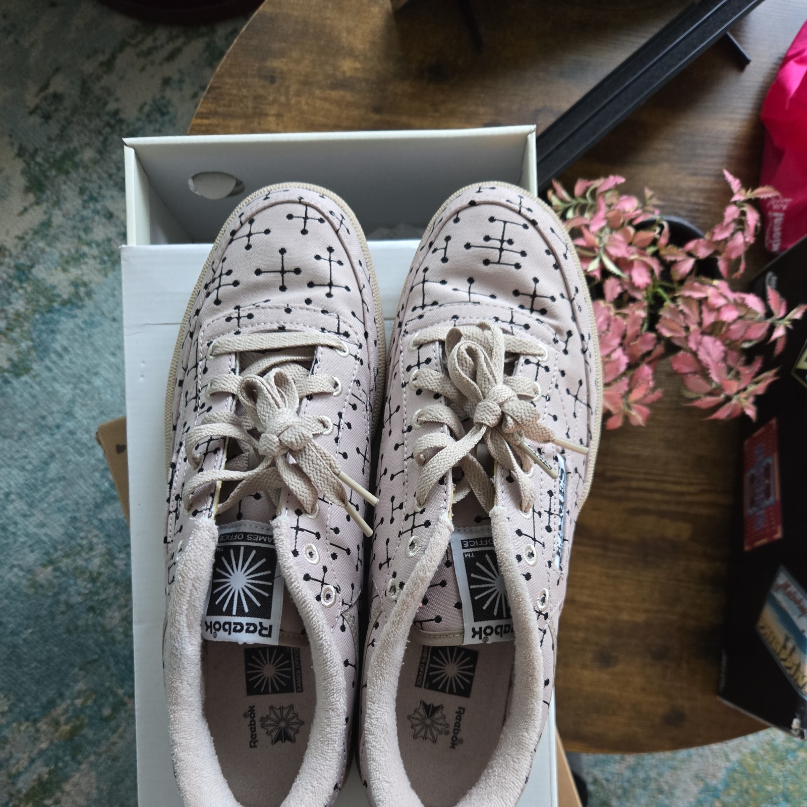 Reebok Eames Office x Club C 85 Dot Pattern Men's Size 12 - RARE image 4