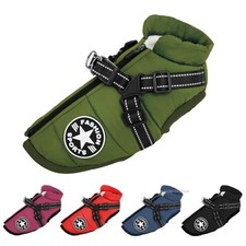 Winter Waterproof Dog Jacket Harness Coat for Small Medium Chihuahua Bulldog