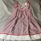 Lil Cactus Strawberry Dress Size 6 Red White With Strawberry Embroidery Smocked — photo 1