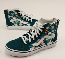 Vans Dragon Hi Top Teal Size 2.5 Youth