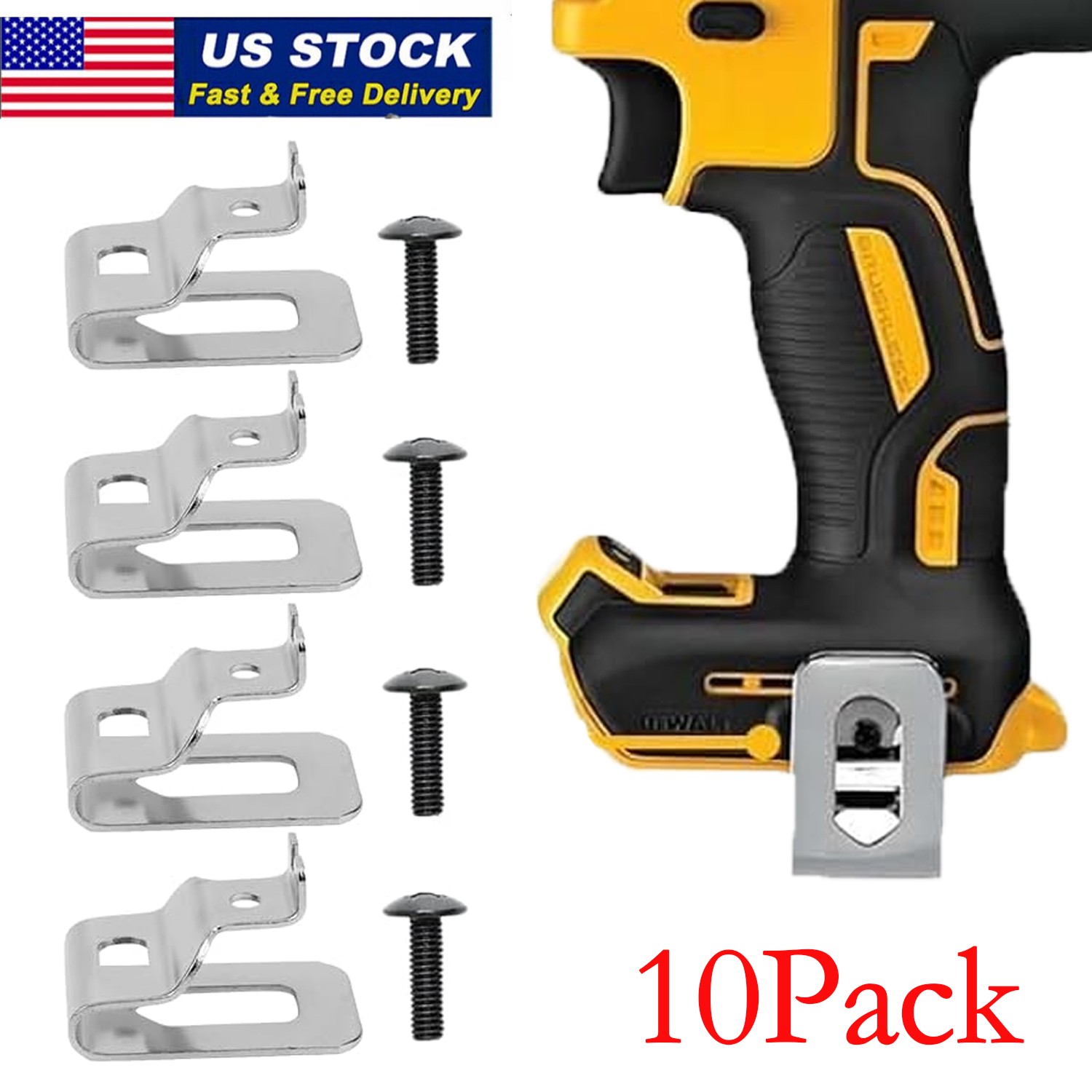 10 Pack Belt Clip Hook For Dewalt 20V Drill Driver N268241 N169778 N086039 Tools