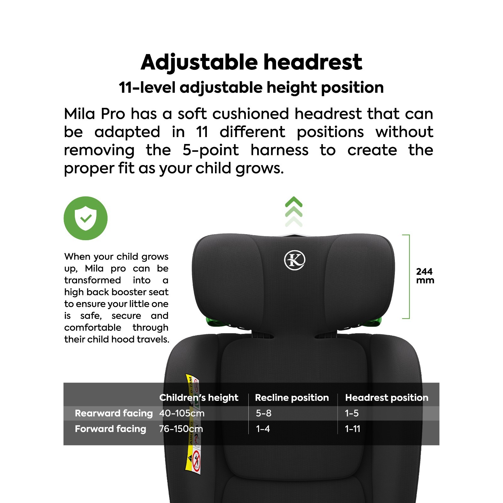 Seggiolino Auto Kuzu Mila Pro 360° i-Size ISOFIX foto 5