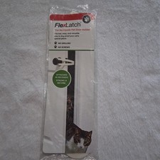 Flexible Pet Door Latch Cat Door Access Easy Dog-Proof Cat Area WHITE New NIP