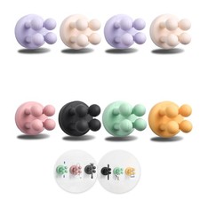 8Pcs Silicone Toothbrush Holders for Bathrooms,Waterproof Self 6colors8pcs