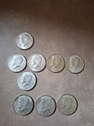 Lot of 9 1967,68,69 40% Silver Kennedy Half Dollars 3 67's 5 68D's 1 69D