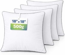 18X18 Throw Pillow Inserts Set of 4, 500G Extra Filled Decorative Pillow Inserts