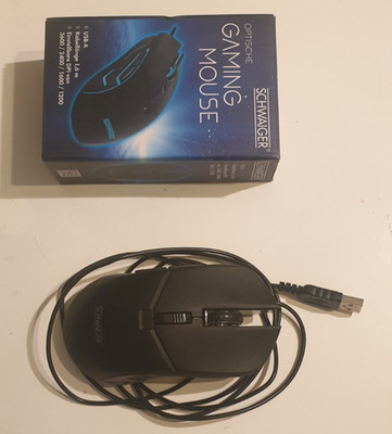 Schwaiger GM4000 Optical Gaming Mouse USB-A DPI Max 3600 in Original Box