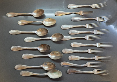 Vintage Argental Silver Plated Flatware Set - Spoons & Forks Classic Pattern