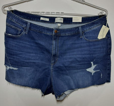 Women's High-Rise Midi Jean Shorts - Universal Thread Dark Wash 22