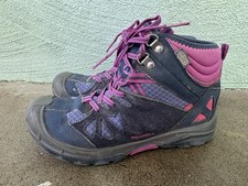 Rozmiar 3 Merrell Capra Mid wodoodporne skórzane buty turystyczne buty niebieskie i różowe dziewczęce