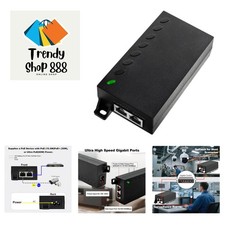 60W Gigabit PoE  Injector - 10/100/1000Mbps, RJ-45 Shielded, IEEE 802.3af/at...